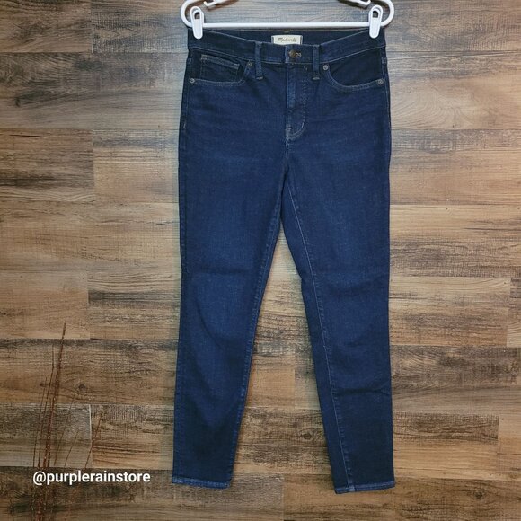 Madewell Jeans 30 Skinny 9" Mid Rise Woodland Wash MA983 Tummy Control Stretch - Picture 1 of 13